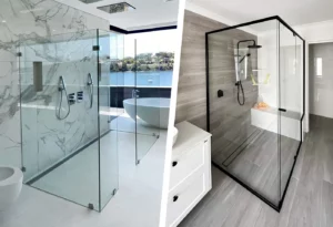 Frameless vs semi frameless shower Screen