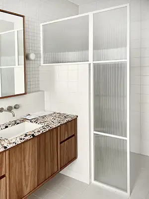 Shower Screen Designs - Frame colour - white